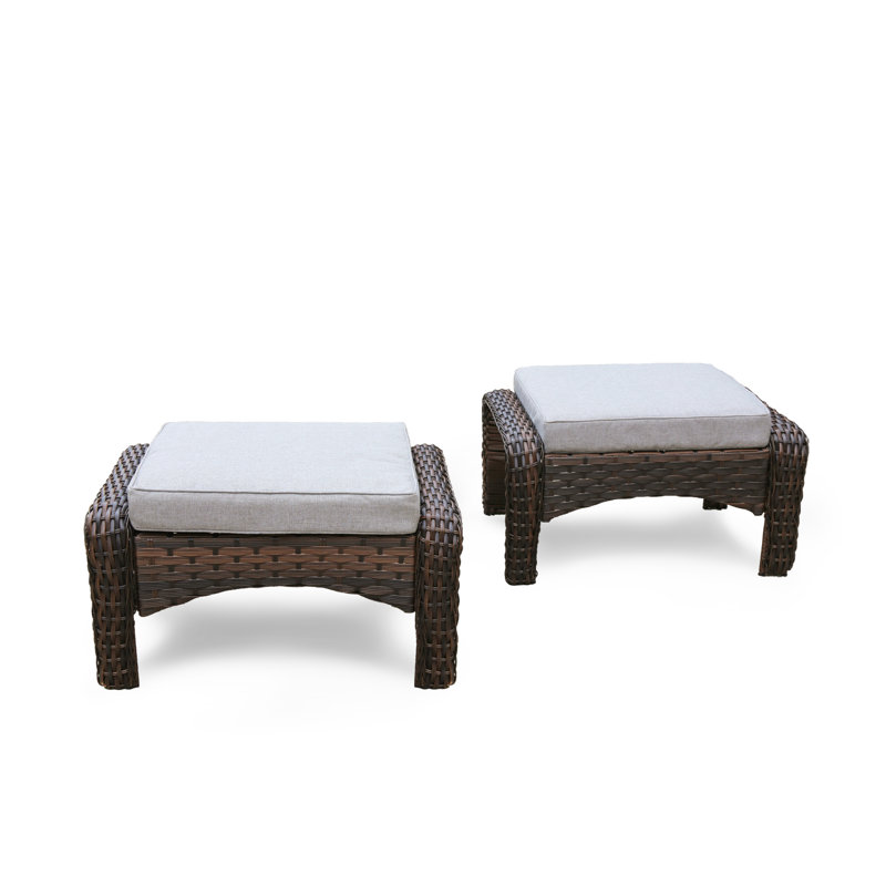 Repose-pieds d'extérieur avec coussin Lolethia
