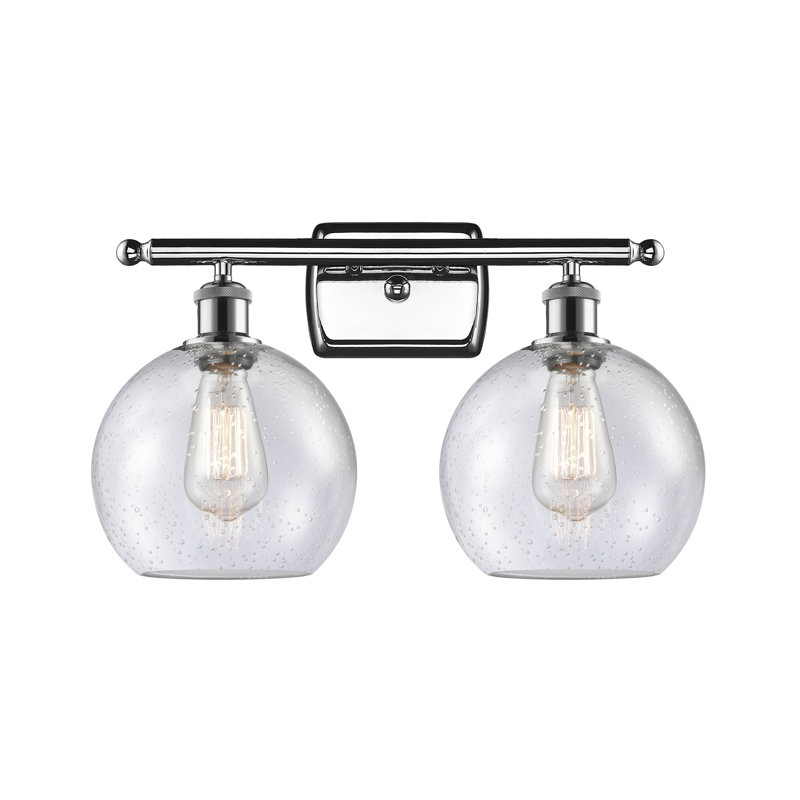 Éclairage pour salle de bain 2 lumières Cindi, Incandescente, Chrome poli