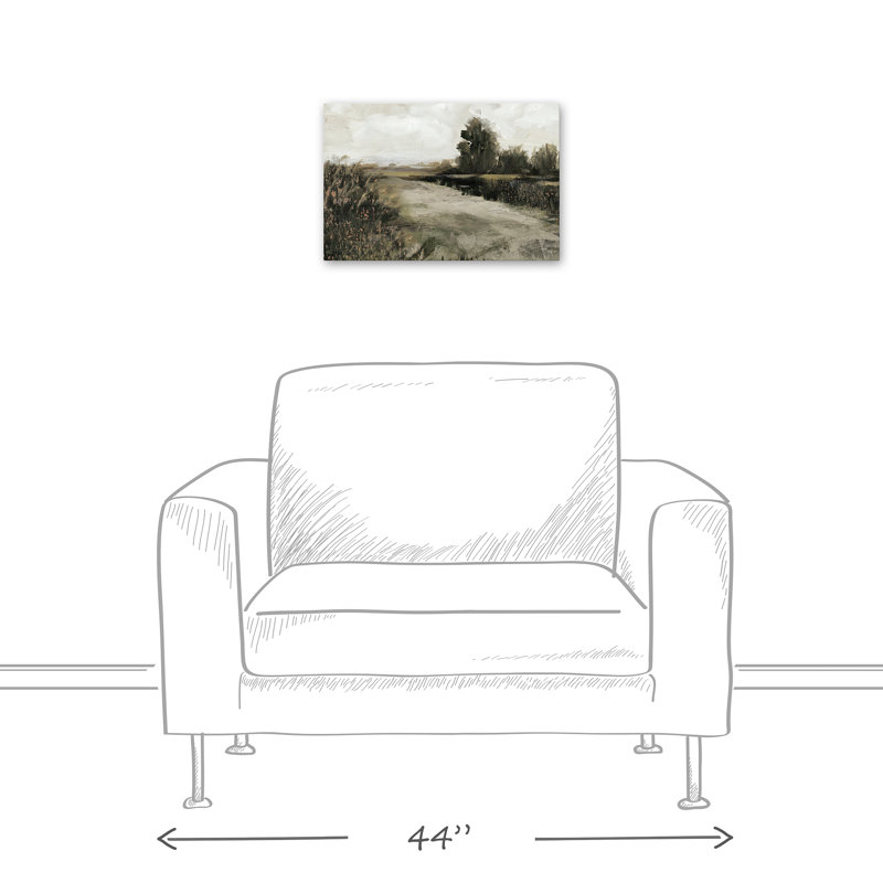 Impression sur toile antique Moody Landscape, H 12 po x l 18 po
