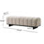 Banc de salle à manger en chenille Oatmeal, capacité de poids de 250 lb, pieds en bois d'hévéa, sièges de 64,79 l, capacité esthétique élégante, contemporain