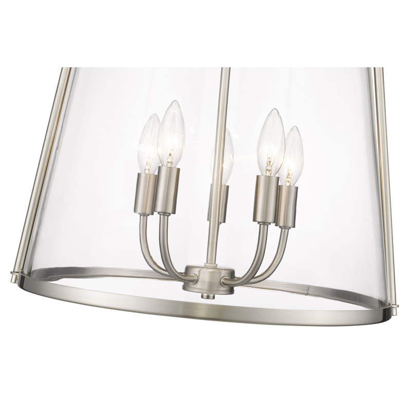Luminaire suspendu à 5 lumières Royalston, Nickel brossé