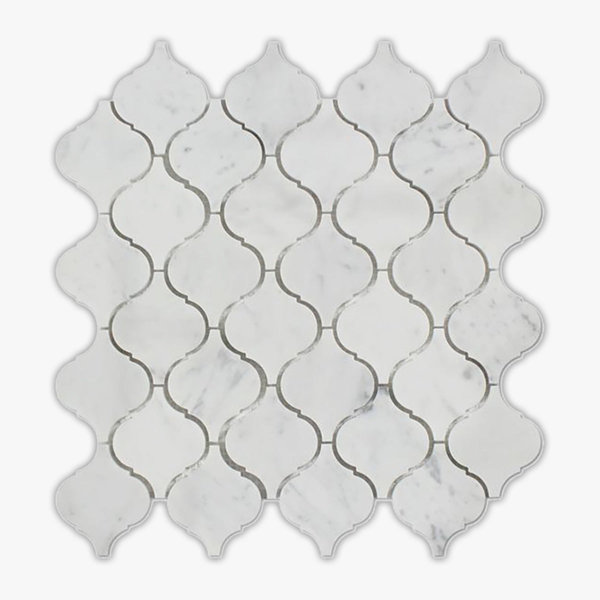 Carrara 12.5" x 13" Marble Mosaic Wall & Floor Tile