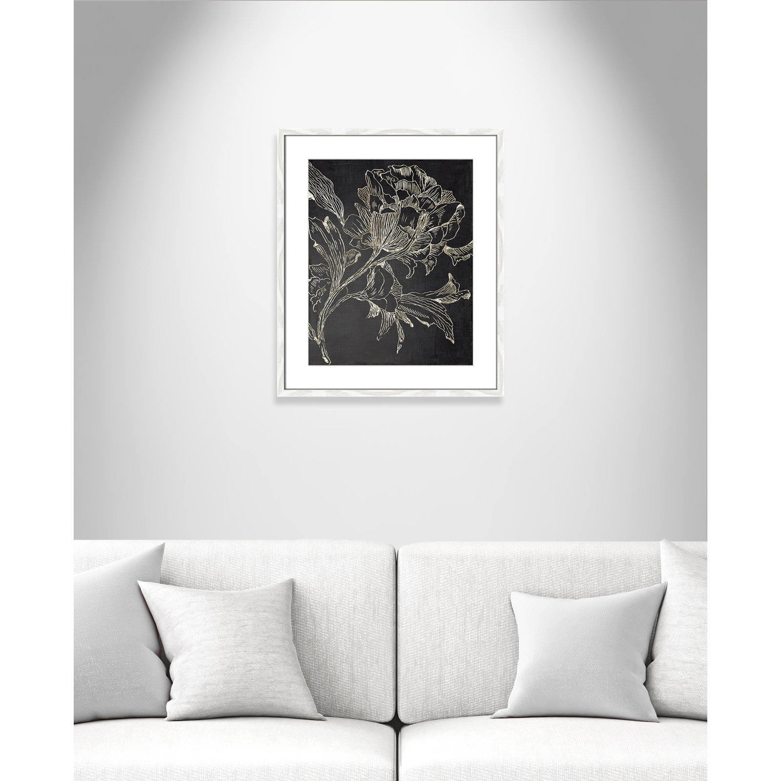 Clarendon "Golden Flower Folklore I" Print, White Framed, 25.5" H x 21.5" W