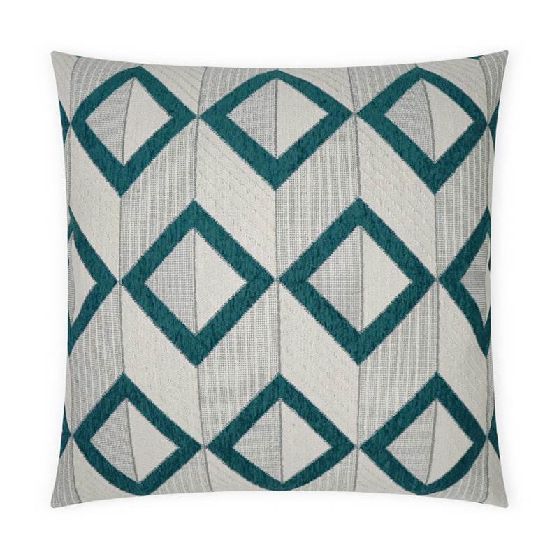 Dublin Pillow Cover & Insert, Peacock, Square 20"