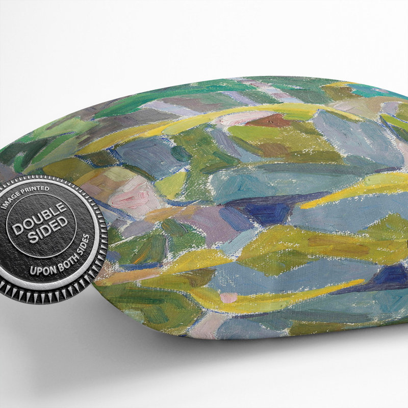 Landscape With Trees Square Throw Cushion, 55cm H x 55cm W x 20cm D