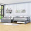 Lit superposé double en bois avec couchette simple et garde-corps Hommer-1513219595