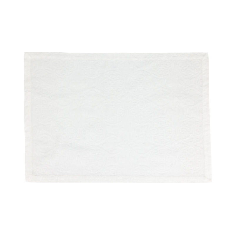 Damask Placemats, White