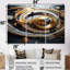 Or sphère dansante - ensemble de décorations murales spirales abstraites-209859500-209859498