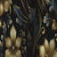 Or et bleu Luxury Damask Symphony III - Rideau damassé - Rideau occultant - 1 panneaux-107535223