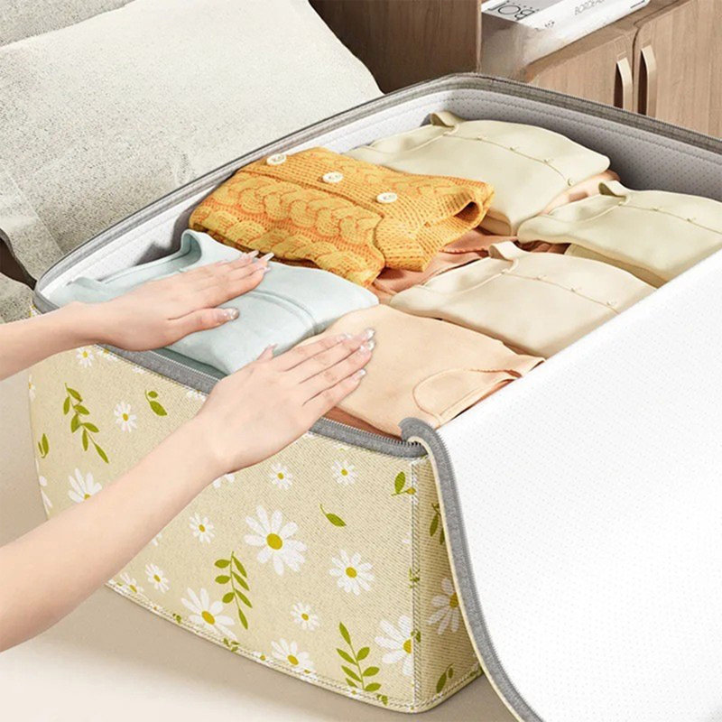 Heavy Duty Storage With Reinforced Handles Extra Large Storage Bags For Clothes Tote Bag Thickened Double Zipper For Space Saving Travel