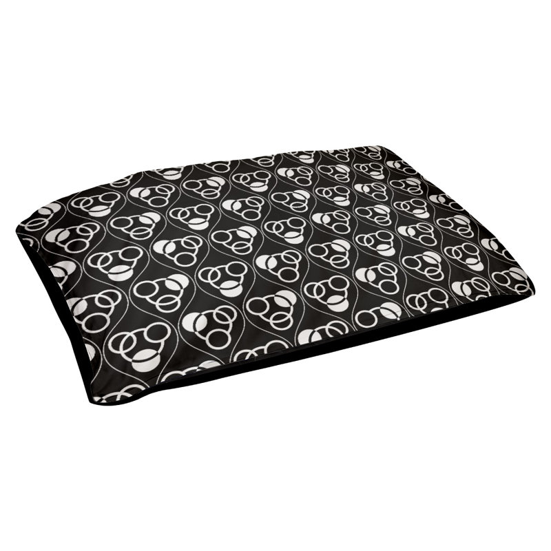 Coussin pour chien Chen, Noir, Moyen (l 40 po x P 30 po x H 6,5 po)