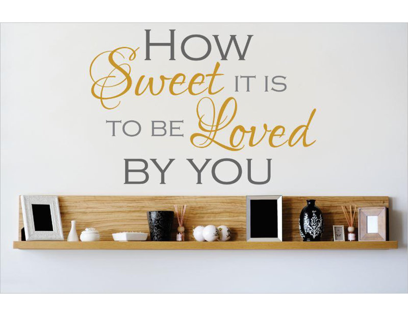 Text & Numbers Wall Decal, Brown/Gray, 22" H x 30" W x 0.16" D
