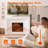 53.5" Electric Fireplace Heater Mantel Tv Stand With Remote Control, Overheat Protection-176504824