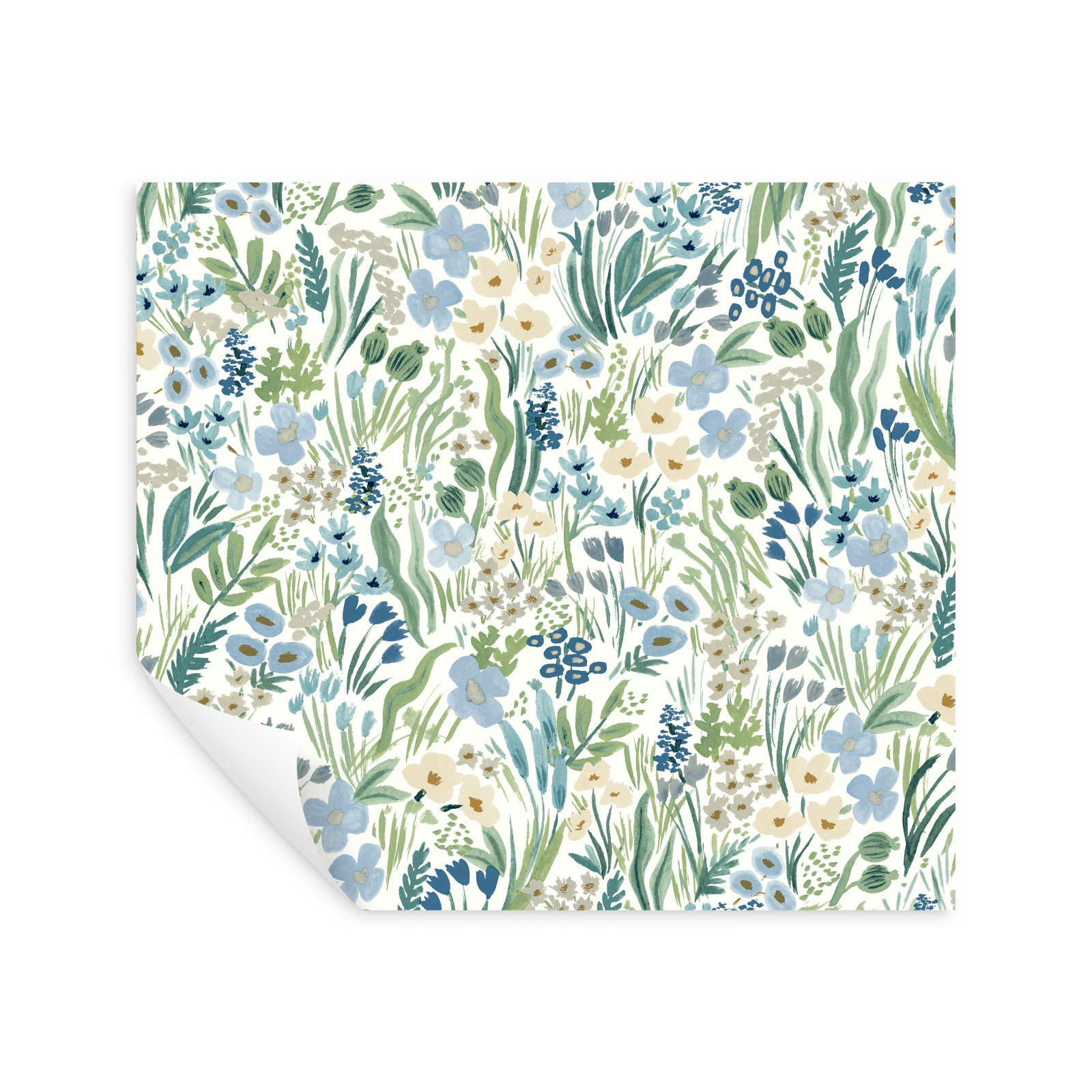 Lea Peel & Stick Wallpaper, Indigo/White/Pink