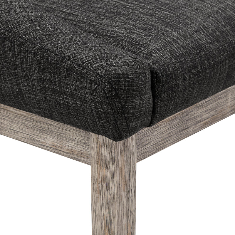 Chaise d'appoint Irving Place, Tissu gris foncé, Chêne gris antique