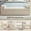 Banc moderne en chenille avec accoudoirs et deux coussins-1063899837