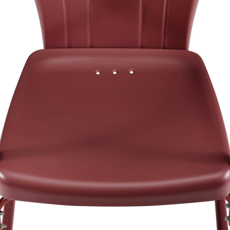 Steyning Outdoor Dining Armchair, Dark Red Satin