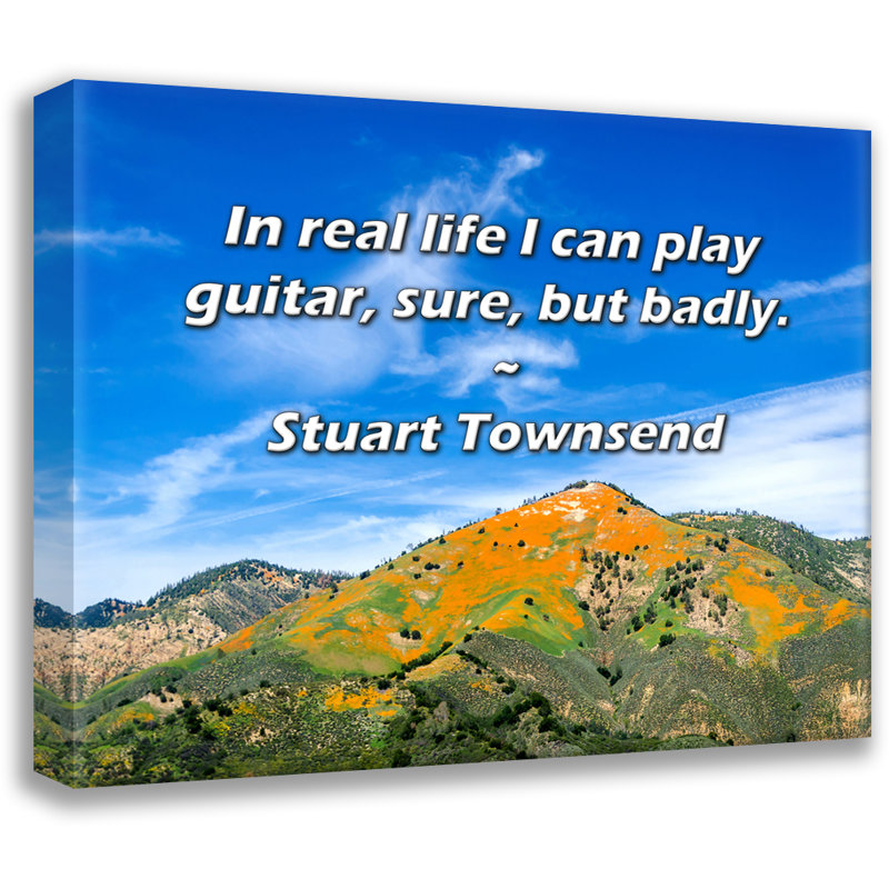Toile tendue Astoria Grand Gallery par Stuart Townsend: «Dans la vraie vie, je sais jouer de la guitare, H 28 po x l 40 po