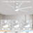 56" Outdoor Ceiling Fan with Light & Remote, Waterproof DC Motor, 3 Color LED for Patio & Porch-1013064354