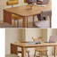Ensemble de table de salle à manger simple en bois massif de style nordique-106571690