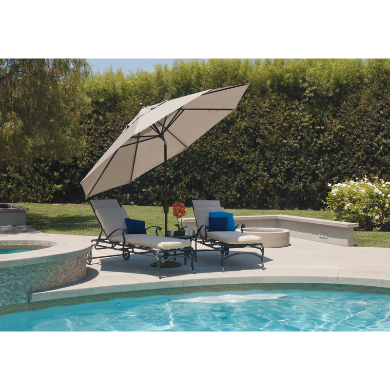 Parasol de marché Laonceston, Rouge Really, Bronze