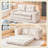Boneless Loveseat Sofa Bed With Memory Foam & Steel Frame - No Assembly, Convertible 2-In-1 Design, Corduroy Fabric - Compact Couch For Small Spaces, Apartments, Home Office & Bedroom-1289910830-1289910829