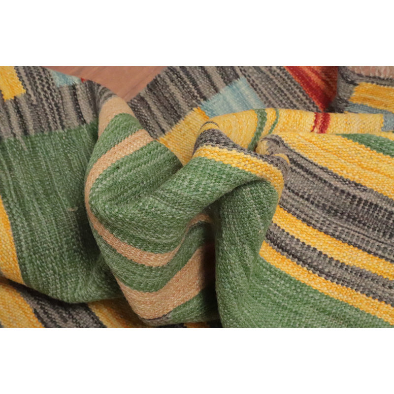 Tapis tissé à plat kilim Végétal 6 x 8