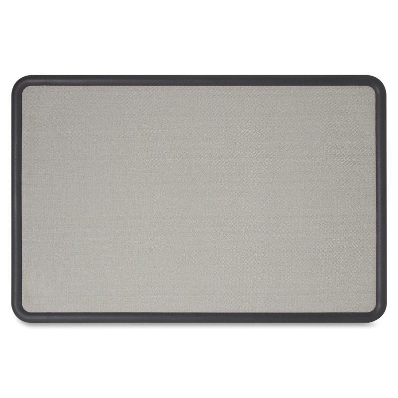 Quartet® Fabric Wall Plastic Bulletin Board, 3' H x 4' W