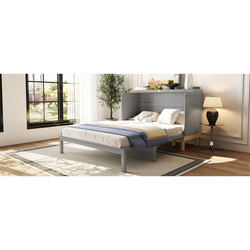 Grand lit escamotable, gris, Gris