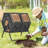 Compost Tumbler Bin 34.5 Gal - Dual Chamber Outdoor With Abundant Ventilation And Robust Steel Framework Chamber, Legs, 24 Holes, Rotate For Exquisite Yards