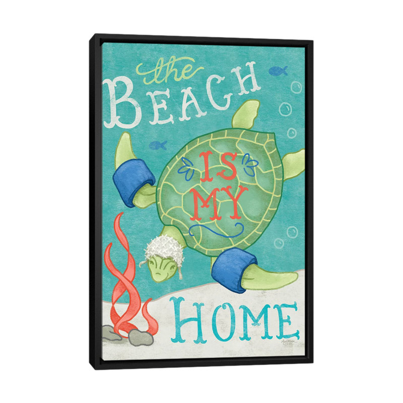 «Ocean Friends II» par Mary Urban, impression sur toile, H 48 po x l 32 po x P 1,5 po, Toile avec cadre noir, Pas de tapis