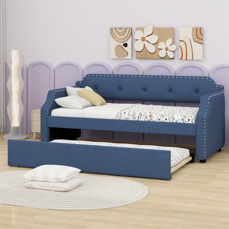Kyshana Upholstered Daybed, Blue