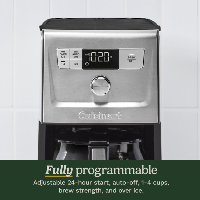 Perfectemp 14-Cup Programmable Coffeemaker, Stainless Steel/Black