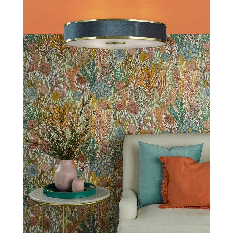 ALVARO 6LT FLUSH NAVY 60CM, Brushed Brass