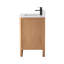 Ensemble de meuble-lavabo simple 30 po avec finition chêne brun chaud et comptoir blanc