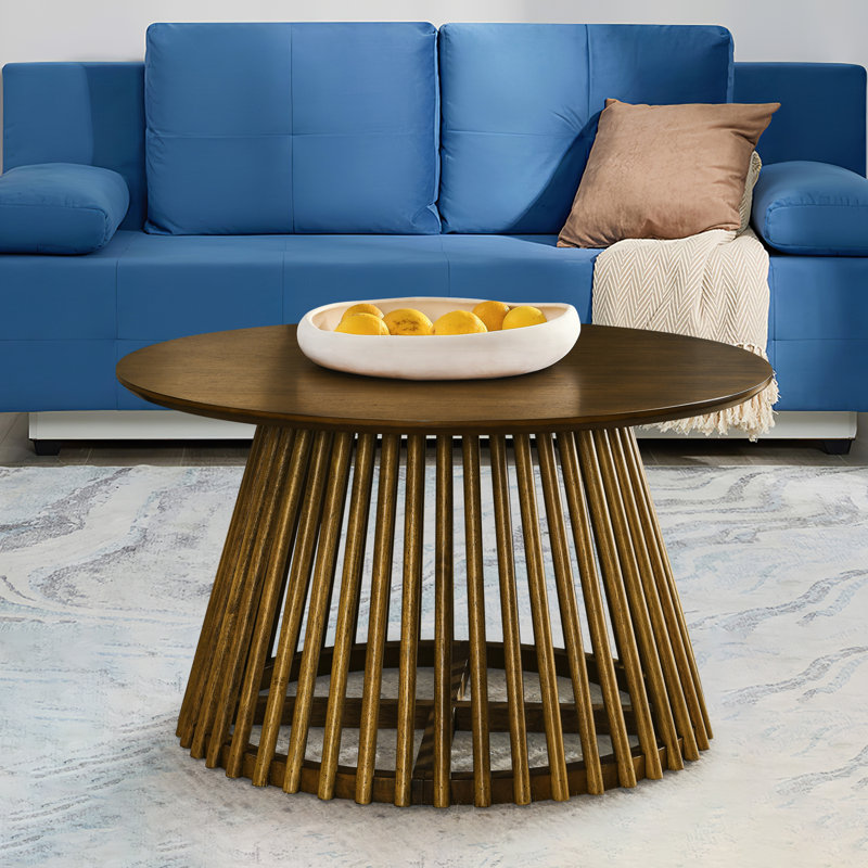 Table basse Lutricia, Noyer brun, H 18 po x l 32 po x P 32 po