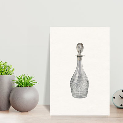 Vintage Crystal Decanter Classic Elegant Vintage Landscape Nature Wall Art Print 1 Piece Wrapped Canvas Wall Art