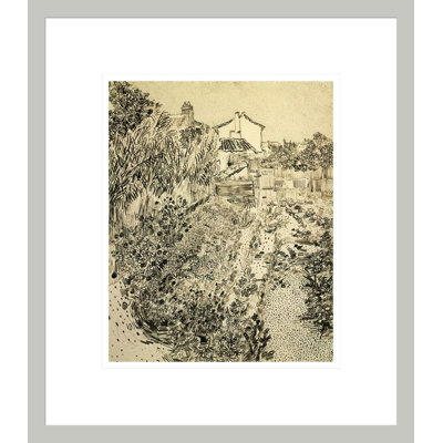 «The Flower Garden» par Vincent van Gogh, impression giclée encadrée