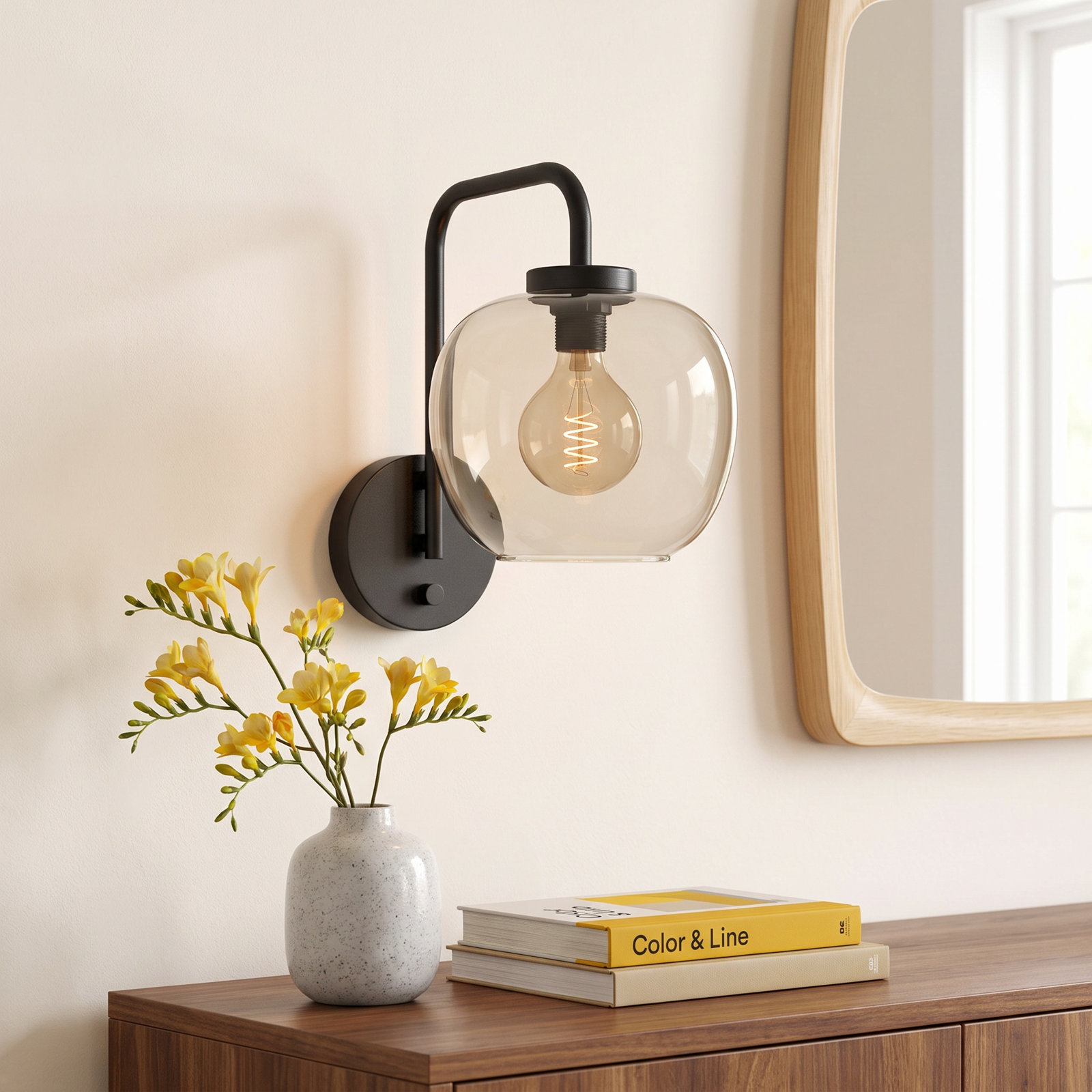 Glynda Single Light Armed Sconce