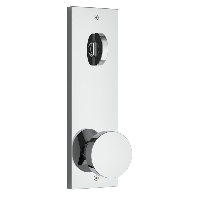 Santa Cruz Handleset, Contemporary Knob, Polished Chrome, 2.69" W x 2.41" D