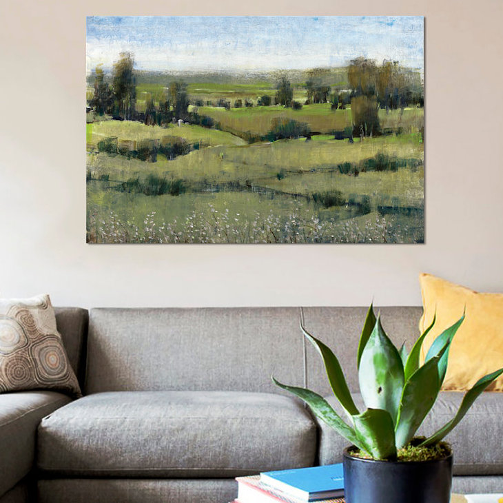 « matinée horizon ii », impression sur toile, H 26 po x l 40 po x P 1,5 po, Pas de tapis, Toile tendue