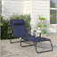 Chaise longue de piscine pliante, chaise de bronzage de patio, chaise longue d'extérieur avec dossier inclinable à 4 positions, siège en filet respirant pour la plage, la cour, le patio-122100157-122100154