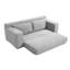 Convertible 2 gris, mousse à mémoire de forme, structure en acier, velours côtelé, sans assemblage, parfait pour les chambres très fréquentées, velours côtelé, design, petits espaces de vie convenables