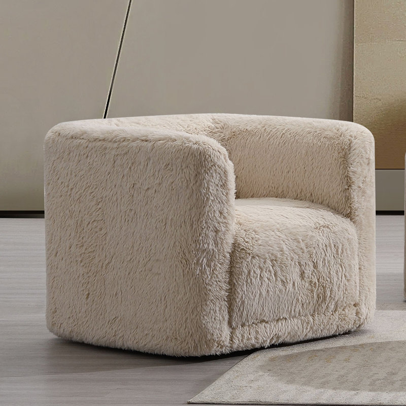 Fauteuil d'appoint pivotant beige