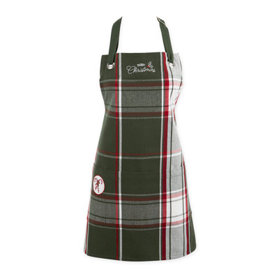 Tablier de Noël à motif écossais