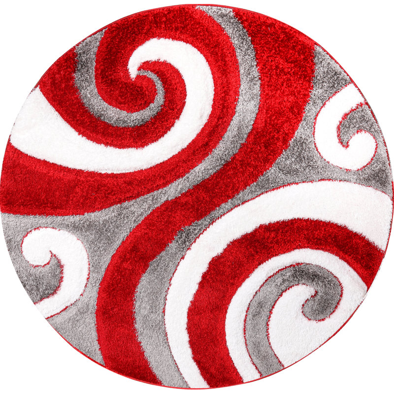Allwein Abstract Indoor Rug, Round 7'7"