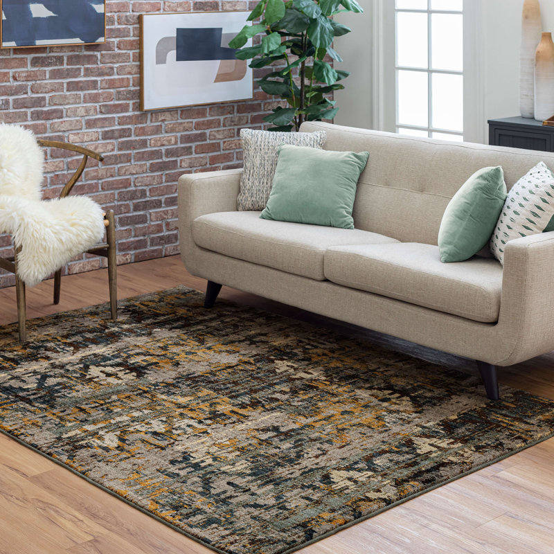 Tapis synthétique gris 5 pi 3 po x 7 pi Scott Living, Rectangle 8 pi x 11 pi