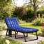 Chaise longue portative pliante portative avec dossier réglable, structure en acier