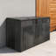 Cette poubelle en métal pour l'extérieur peut contenir 3 poubelles avec ventilation, portes verrouillables et conception résistante aux intempéries.-121444625