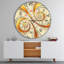 Horloge murale moderne en métal argenté-34140870